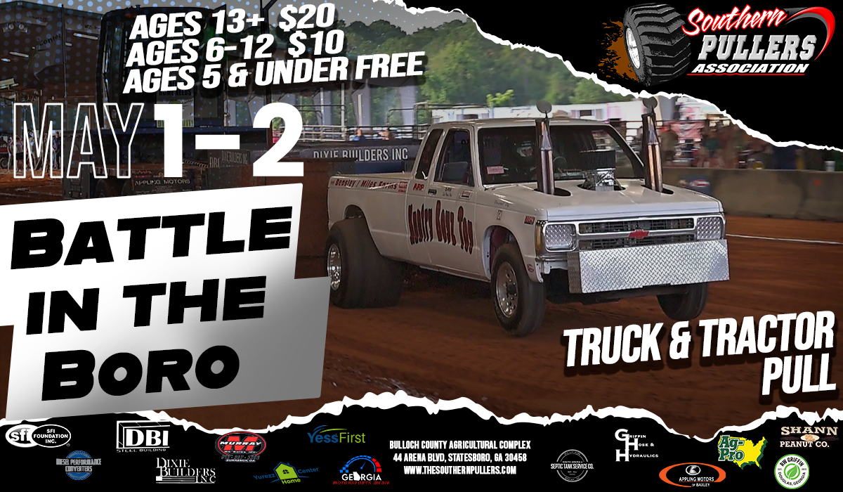 Battle in the Boro 2026 Event Flyer — May 1-2 Statesboro GA